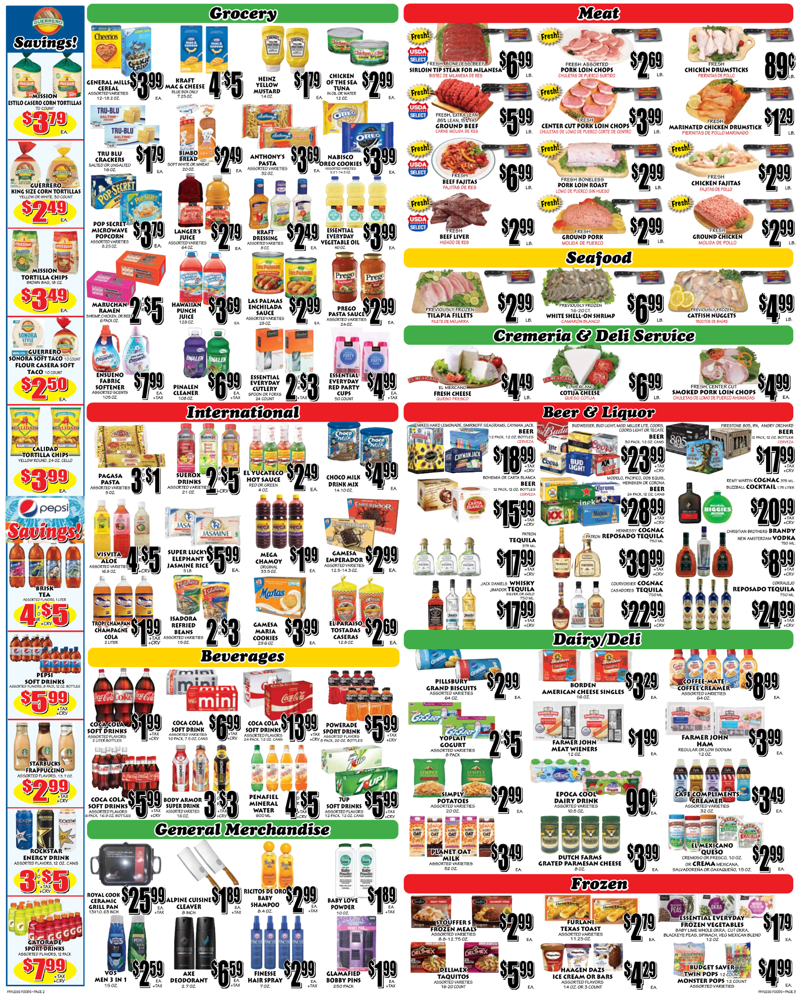 Payless Foods weekly ad pages 2 and 3, September 16–22, 2026